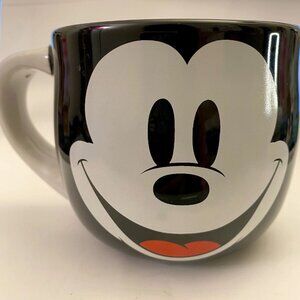 Disney Store Exclusive Black and White Mickey Mouse Face Mug Coffee Soup Cup